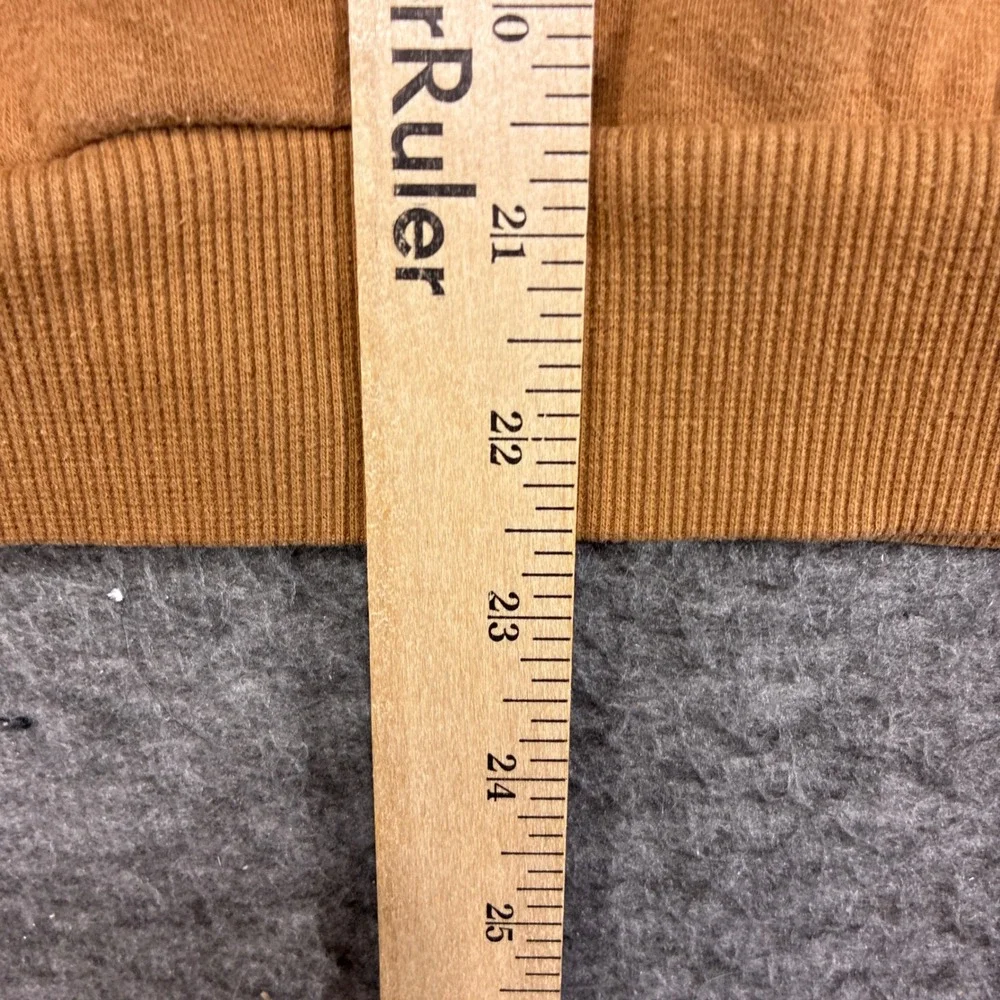 Baggy Montana Graphic Sweatshirt Womens XL Brown Distressed Raw Neck - Picture 9 of 10